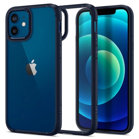 Husa pentru iPhone 12 / 12 Pro - Spigen Ultra Hybrid - Navy Blue