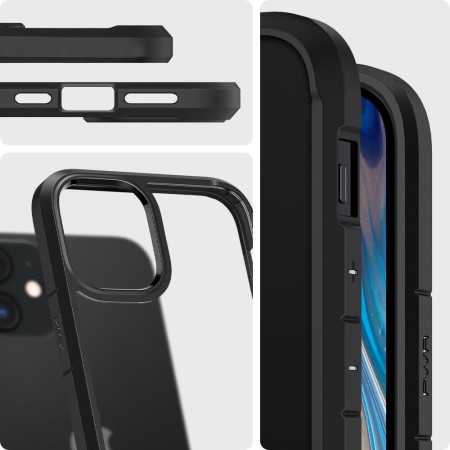 Husa pentru iPhone 12 mini - Spigen Ultra Hybrid - Matte Black