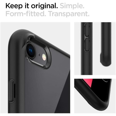 Husa pentru iPhone 7 / 8 / SE 2 / SE 2020 - Spigen Ultra Hybrid - Black