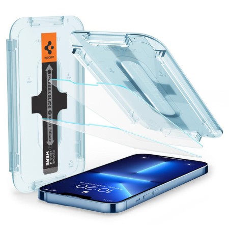 Folie pentru iPhone 13 / 13 Pro / iPhone 14 (set 2) - Spigen Glas.tR EZ FIT - Clear