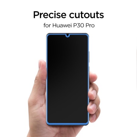 Folie pentru Huawei P30 Pro / P30 Pro New Edition - Spigen Glas.tR Slim - Black