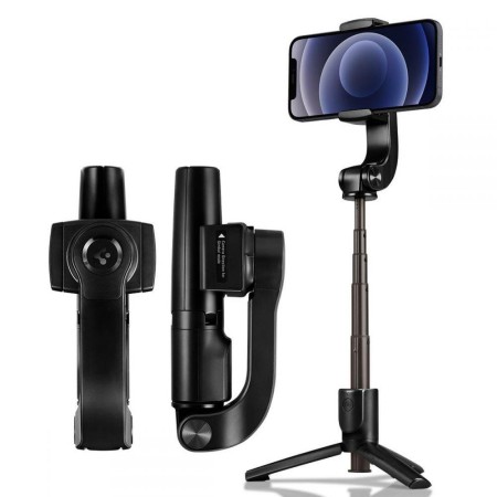 Selfie Stick Gimbal Stabil Bluetooth, 54cm - Spigen Tripod Mount and Gimbal Stabilizer (S610W) - Black