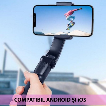 Selfie Stick Gimbal Stabil Bluetooth, 54cm - Spigen Tripod Mount and Gimbal Stabilizer (S610W) - Black