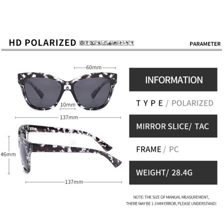 Ochelari de Soare - Techsuit Polarised PC (OD8155-C4) - Flowers / Black