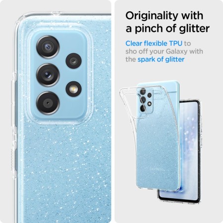 Husa pentru Samsung Galaxy A52 4G / A52 5G / A52s 5G - Spigen Liquid Crystal Glitter - Crystal Quartz