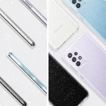 Husa pentru Samsung Galaxy A52 4G / A52 5G / A52s 5G - Spigen Liquid Crystal Glitter - Crystal Quartz