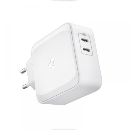 Incarcator Priza 2x Type-C, QC 3.0, 60W - Spigen (PE2007EU) - White