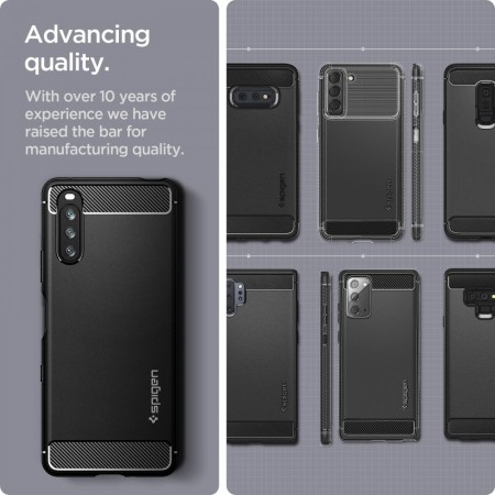 Husa pentru Sony Xperia 10 III - Spigen Rugged Armor - Black