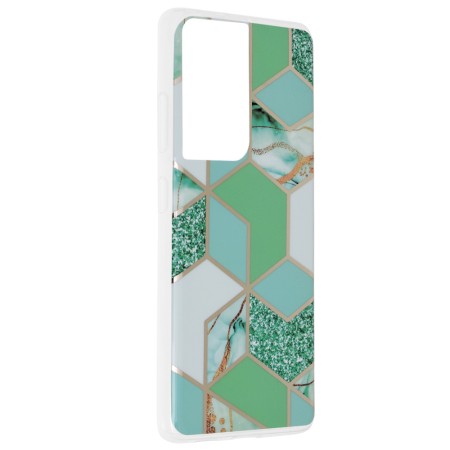 Husa pentru Samsung Galaxy S21 Ultra 5G - Techsuit Marble Series - Green Hex