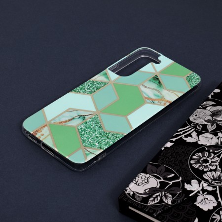 Husa pentru Samsung Galaxy S22 Plus 5G - Techsuit Marble Series - Green Hex