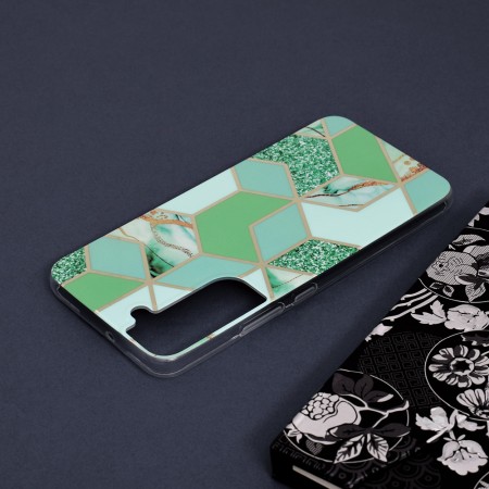 Husa pentru Samsung Galaxy S22 Plus 5G - Techsuit Marble Series - Green Hex