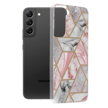 Husa pentru Samsung Galaxy S22 Plus 5G - Techsuit Marble Series - Pink Hex