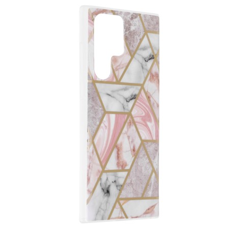 Husa pentru Samsung Galaxy S22 Ultra 5G - Techsuit Marble Series - Pink Hex