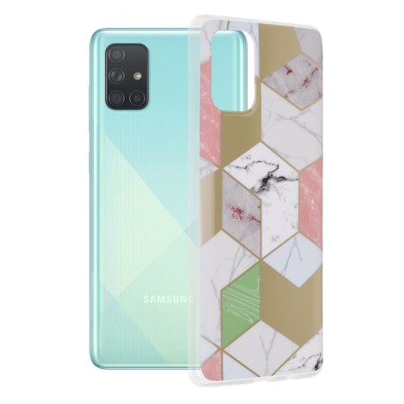 Husa pentru Samsung Galaxy A71 4G - Techsuit Marble Series - Purple Hex