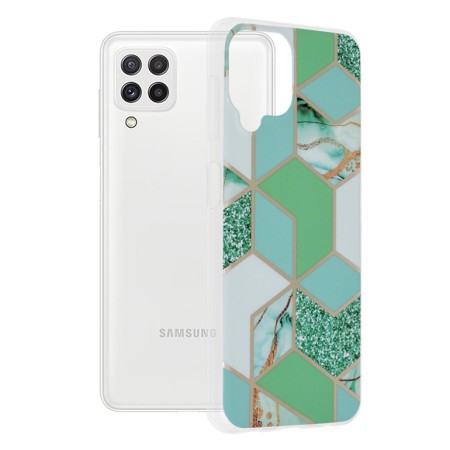 Husa pentru Samsung Galaxy A22 4G / M22 4G - Techsuit Marble Series - Green Hex