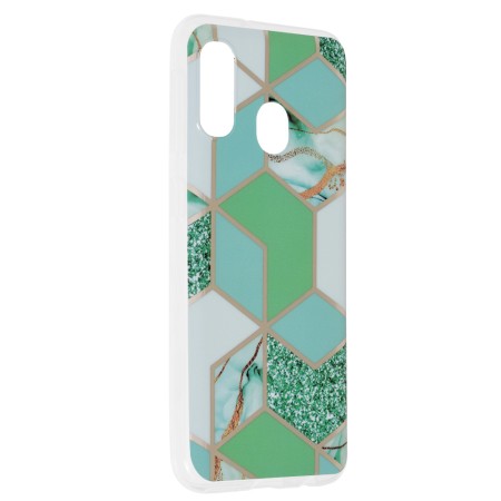 Husa pentru Samsung Galaxy A20e - Techsuit Marble Series - Green Hex