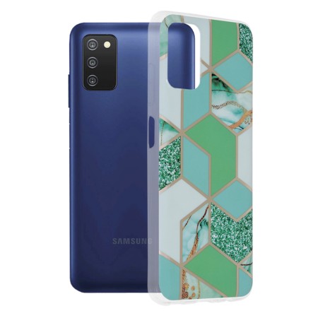 Husa pentru Samsung Galaxy A03s - Techsuit Marble Series - Green Hex