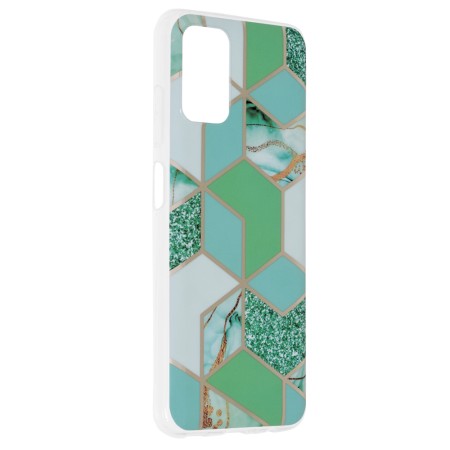 Husa pentru Samsung Galaxy A03s - Techsuit Marble Series - Green Hex