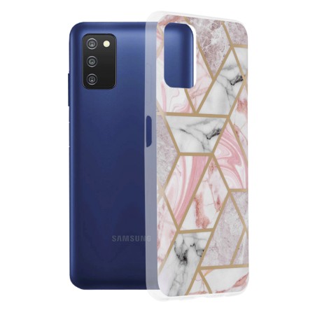 Husa pentru Samsung Galaxy A03s - Techsuit Marble Series - Pink Hex