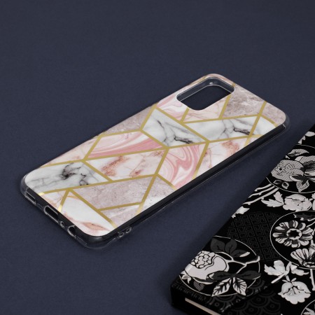 Husa pentru Samsung Galaxy A03s - Techsuit Marble Series - Pink Hex