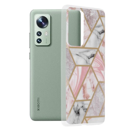 Husa pentru Xiaomi 12 / 12X - Techsuit Marble Series - Pink Hex