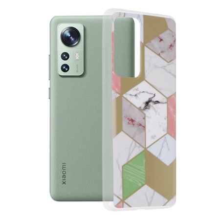 Husa pentru Xiaomi 12 / 12X - Techsuit Marble Series - Purple Hex