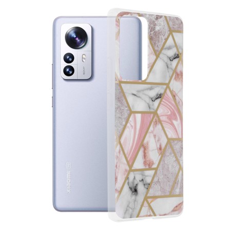 Husa pentru Xiaomi 12 Pro - Techsuit Marble Series - Pink Hex