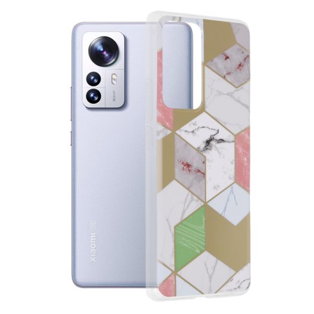 Husa pentru Xiaomi 12 Pro - Techsuit Marble Series - Purple Hex