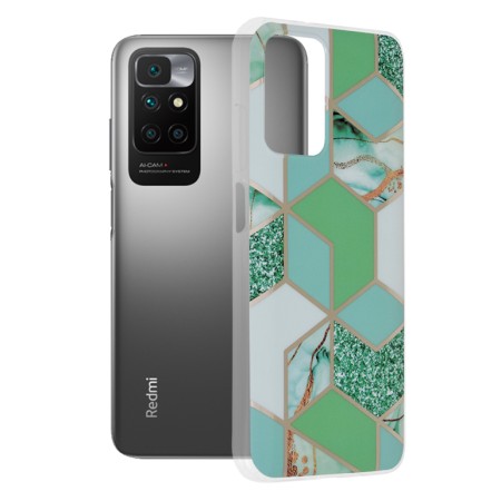 Husa pentru Xiaomi Redmi 10 2021 / Redmi 10 2022 - Techsuit Marble Series - Green Hex