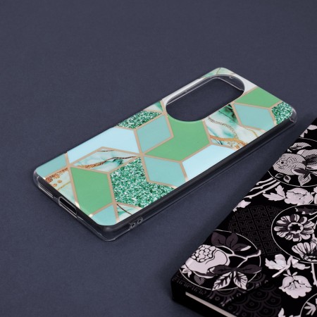 Husa pentru Huawei P50 Pro - Techsuit Marble Series - Green Hex