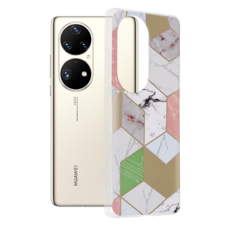 Husa pentru Huawei P50 Pro - Techsuit Marble Series - Purple Hex