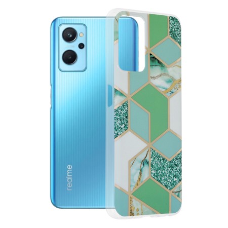 Husa pentru Realme 9i / Oppo A76 / Oppo A96 - Techsuit Marble Series - Green Hex