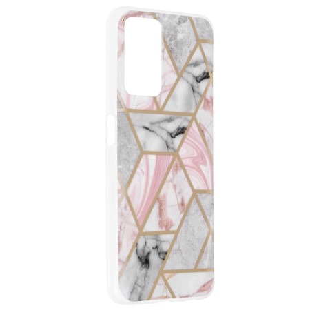 Husa pentru Realme 9i / Oppo A76 / Oppo A96 - Techsuit Marble Series - Pink Hex