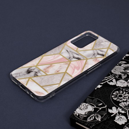 Husa pentru Realme 9i / Oppo A76 / Oppo A96 - Techsuit Marble Series - Pink Hex