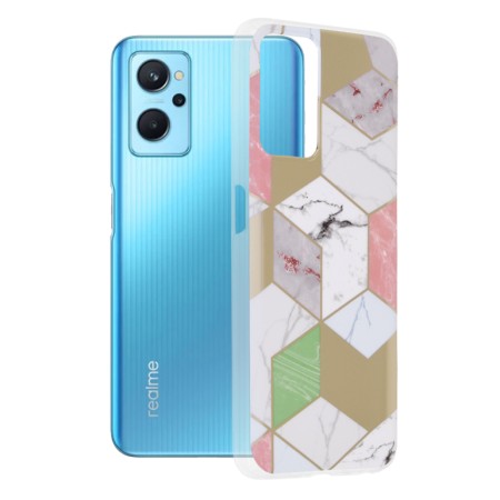 Husa pentru Realme 9i / Oppo A76 / Oppo A96 - Techsuit Marble Series - Purple Hex