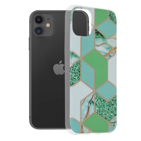 Husa pentru iPhone 11 - Techsuit Marble Series - Green Hex