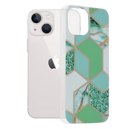 Husa pentru iPhone 13 mini - Techsuit Marble Series - Green Hex