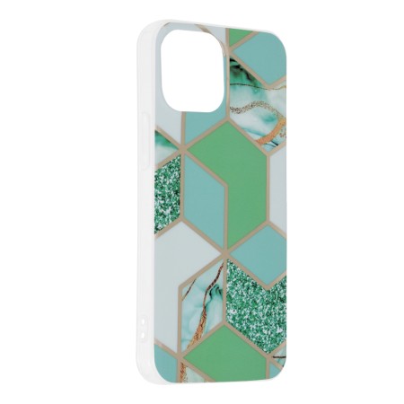 Husa pentru iPhone 13 mini - Techsuit Marble Series - Green Hex