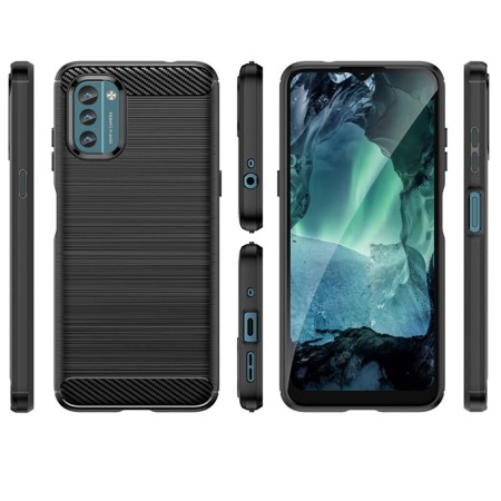 Husa pentru Nokia G11 / G21 - Techsuit Carbon Silicone - Black