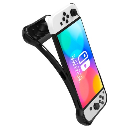 Husa pentru Nintendo Switch OLED - Spigen Rugged Armor - Black