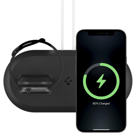 Suport pentru Incarcator MagSafe, Apple Watch - Spigen MagFit Duo - Black