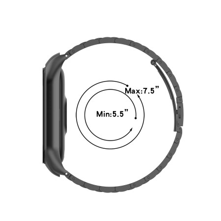 Curea pentru Xiaomi Mi Band 5 / 5 NFC / 6 / 6 NFC / Amazfit Band 5 - Techsuit Watchband (W021) - Black