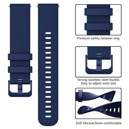 Curea pentru Samsung Galaxy Watch 4/5/Active 2, Huawei Watch GT 3 (42mm)/GT 3 Pro (43mm) - Techsuit Watchband 20mm (W006) - Blue