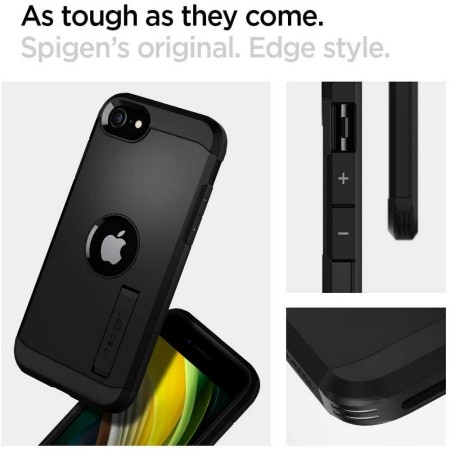 Husa pentru iPhone SE 2, SE 2020 / SE 3, SE 2022 - Spigen Tough Armor - Black