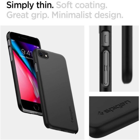 Husa pentru iPhone 7 / 8 / SE 2 / SE 2020 / SE 2022 - Spigen Thin Fit - Black