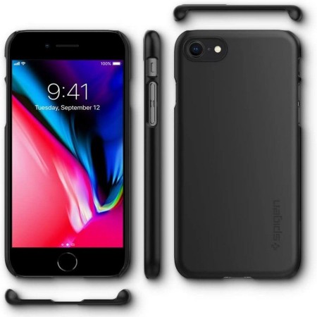 Husa pentru iPhone 7 / 8 / SE 2 / SE 2020 / SE 2022 - Spigen Thin Fit - Black