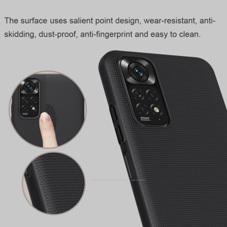 Husa pentru Xiaomi Redmi Note 11 / Note 11S - Nillkin Super Frosted Shield - Black