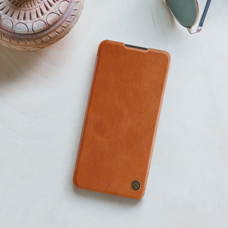 Husa pentru Xiaomi Redmi Note 11 / Note 11S - Nillkin QIN Leather Case - Brown