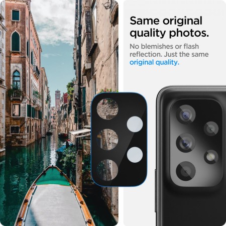 Folie Camera pentru Samsung Galaxy A73 5G / A53 5G / A33 5G (set 2) - Spigen Optik.tR - Black