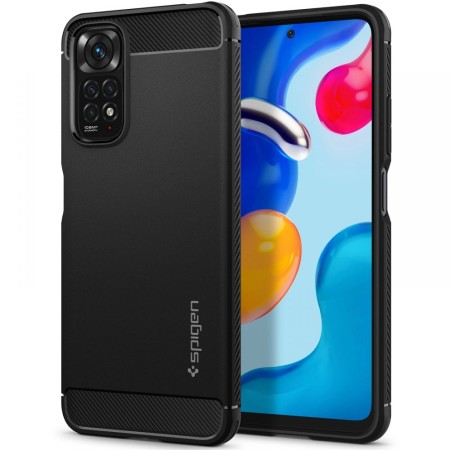 Husa pentru Xiaomi Redmi Note 11 / Note 11S - Spigen Rugged Armor - Black